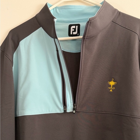 Footjoy Ryders Cup Quarter Zip Fleece Pullover Men’s XL Golf Performance Gray - Picture 4 of 8